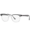 Ray Ban Rb5398 Hawkeye Unisex Square Eyeglasses In Gray On Trasparent