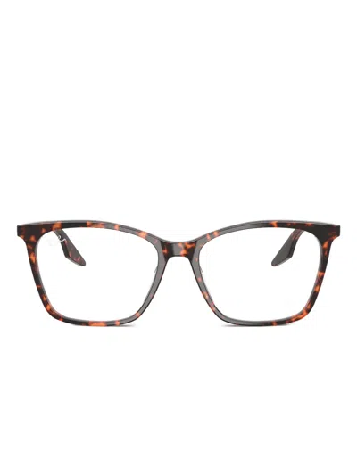 Ray Ban Rb5422 Tortoiseshell Oversized Glasses In Brown
