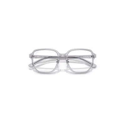 Ray Ban Rb5424d Optics Eyeglasses Transparent Grey Frame Clear Lenses Polarized 54-19 In Gray