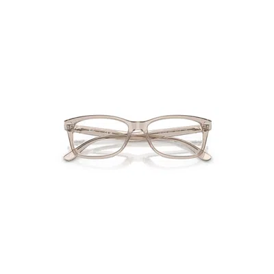 Ray Ban Rb5428 Optics Eyeglasses Transparent Taupe Frame Clear Lenses Polarized 55-17