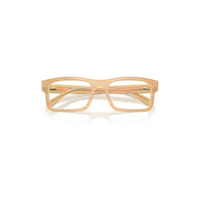 Ray Ban Rb5435 Optics Change Eyeglasses Photo Striped Brown Frame Clear Lenses Polarized 56-19