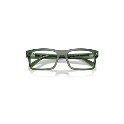 Ray Ban Rb5435 Optics Eyeglasses Transparent Green Frame Clear Lenses Polarized 56-19
