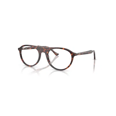 Ray Ban Eyeglasses Unisex Rb5441 Optics - Havana Red Tortoiseshell Frame Clear Lenses Polarized 53-20 In Havana Red Turtle