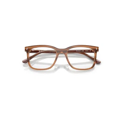 Ray Ban Rb5446 Optics Eyeglasses Striped Brown Frame Clear Lenses Polarized 51-19