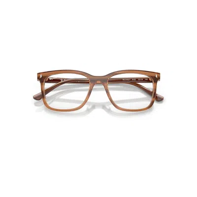 Ray Ban Rb5446 Optics Eyeglasses Striped Brown Frame Clear Lenses Polarized 53-19 In Purple