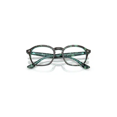 Ray Ban Rb5451 Optics Eyeglasses Havana & Blue Frame Clear Lenses Polarized 50-20 In Multi