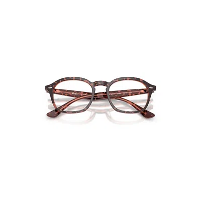 Ray Ban Rb5451 Optics Eyeglasses Havana & Red Frame Clear Lenses Polarized 50-20
