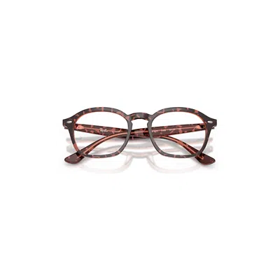 Ray Ban Rb5451 Optics Eyeglasses Havana & Red Frame Clear Lenses Polarized 50-20