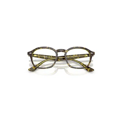 Ray Ban Rb5451 Optics Eyeglasses Havana On Transparent Green Frame Clear Lenses Polarized 50-20