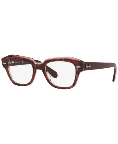 Ray Ban Rb5486 State Street Unisex Irregular Eyeglasses In Brown
