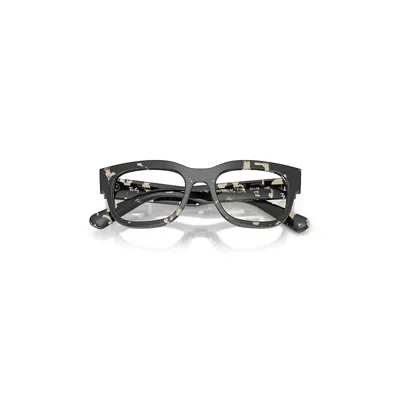 Ray Ban Rb5528m Optics Scuderia Ferrari Collection Eyeglasses Havana Grey Frame Clear Lenses Polarized 51-19 In Gray