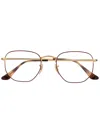 Ray Ban Rb6448 Hexagonal-frame Glasses In Braun