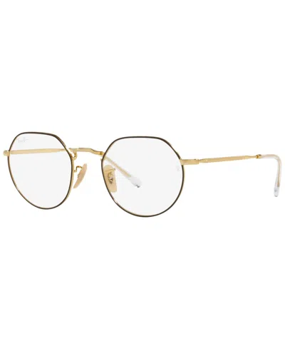 Ray Ban Rb6465 Jack Unisex Irregular Eyeglasses In Gold