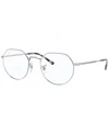 Ray Ban Rb6465 Jack Unisex Irregular Eyeglasses In Silver-tone