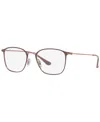 Ray Ban Rb6466 Unisex Square Eyeglasses In Copper