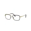 Ray Ban Rb6495 Optics Eyeglasses Gold Frame Clear Lenses Polarized 52-19 In Gold