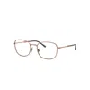 Ray Ban Eyeglasses Unisex Rb6497 Optics - Rose Gold Frame Clear Lenses Polarized 51-20 In Rose Gold