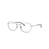 Ray Ban Eyeglasses Unisex Rb6497 Optics - Silver Frame Clear Lenses Polarized 53-20 In Silver
