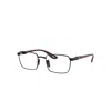 Ray Ban Eyeglasses Male Rb6507m Optics Scuderia Ferrari Collection - Dark Red Frame Clear Lenses Polarized 5 In Dark Red