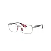 Ray Ban Eyeglasses Male Rb6507m Optics Scuderia Ferrari Collection - Black Frame Clear Lenses Polarized 54-2 In Black