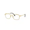 Ray Ban Rb6511 Optics Eyeglasses Gold Frame Demo Lens Lenses Polarized 53-19 In Gold