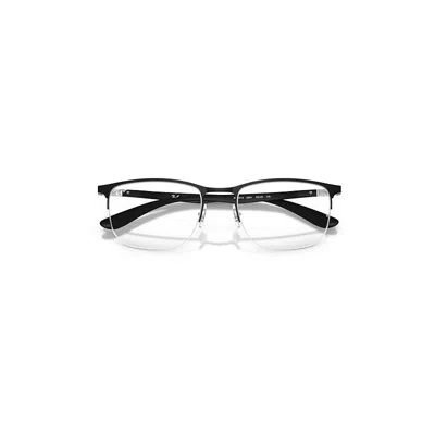 Ray Ban Rb6513 Optics Eyeglasses Matte Black Frame Clear Lenses Polarized 55-20