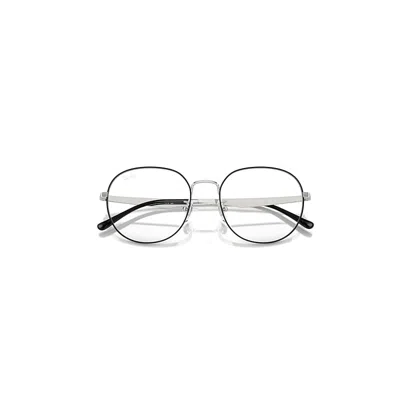 Ray Ban Rb6517d Optics Eyeglasses Silver Frame Clear Lenses Polarized 55-19