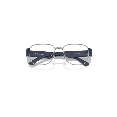Ray Ban Rb6532 Optics Eyeglasses Sand Dark Blue Frame Clear Lenses Polarized 55-18
