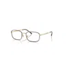 Ray Ban Rb6533 Optics  Arista Gold Fassung Klar Glas Polarisiert 52-19 In Arista Gold