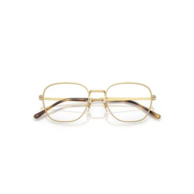 Ray Ban Rb6534 Optics Eyeglasses Arista Gold Frame Clear Lenses Polarized 53-19