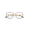 Ray Ban Rb6534 Optics Eyeglasses Matte Arista Gold Frame Clear Lenses Polarized 51-19 In Matte Arista Gold
