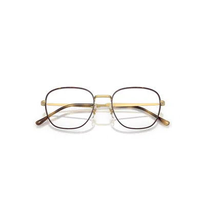 Ray Ban Rb6534 Optics Eyeglasses Matte Arista Gold Frame Clear Lenses Polarized 51-19
