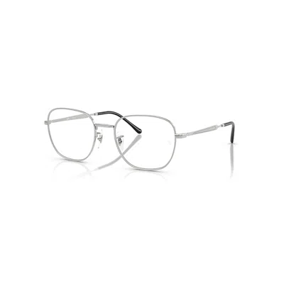 Ray Ban Eyeglasses Unisex Rb6534 Optics - Silver Frame Clear Lenses Polarized 53-19 In Silber