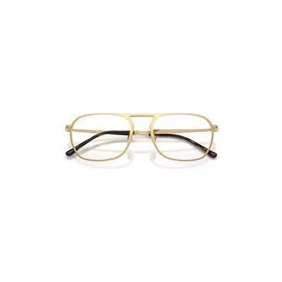 Ray Ban Rb6548 Optics Eyeglasses Arista Gold Frame Clear Lenses Polarized 53-19
