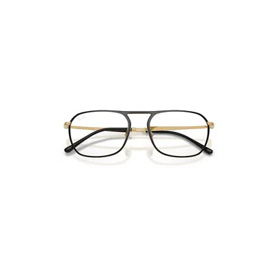 Ray Ban Rb6548 Optics Eyeglasses Arista Gold Frame Clear Lenses Polarized 55-19