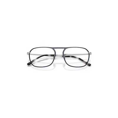 Ray Ban Rb6548 Optics Eyeglasses Silver Frame Clear Lenses Polarized 53-19