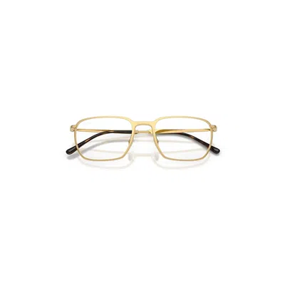 Ray Ban Rb6549 Optics Eyeglasses Arista Gold Frame Clear Lenses Polarized 51-20
