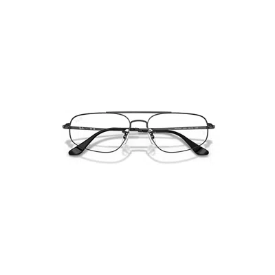 Ray Ban Rb6550 Optics Eyeglasses Black Frame Clear Lenses Polarized 54-16