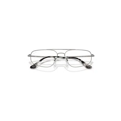 Ray Ban Rb6550 Optics Eyeglasses Gunmetal Frame Clear Lenses Polarized 56-16 In Gray