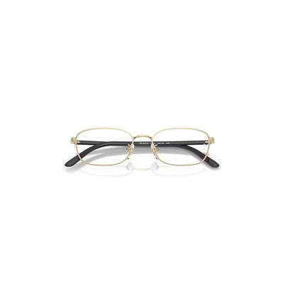 Ray Ban Rb6551d Optics Eyeglasses Pale Gold Frame Clear Lenses Polarized 53-18