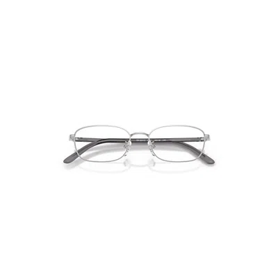 Ray Ban Rb6551d Optics Eyeglasses Transparent Dark Grey Frame Clear Lenses Polarized 53-18