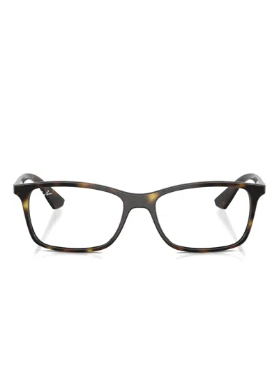 Ray Ban Eckige Rb7047 Brille In Blue