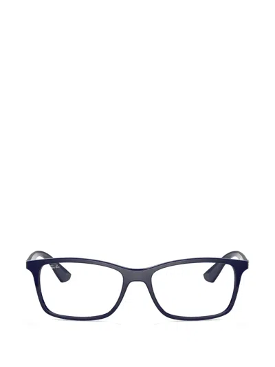 Ray Ban Rb7047 Rectangle-frame Glasses In Blue
