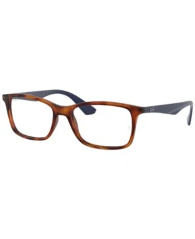 Ray Ban Ray-ban Rx7047 Unisex Square Eyeglasses In Lite Havan