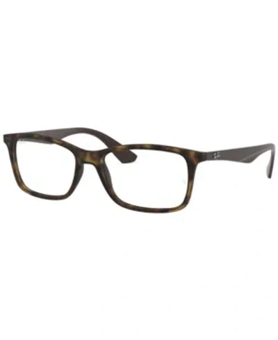 Ray Ban Ray-ban Rx7047 Unisex Square Eyeglasses In Matte Hava