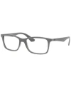 Ray Ban Ray-ban Rx7047 Unisex Square Eyeglasses In Trans Mat