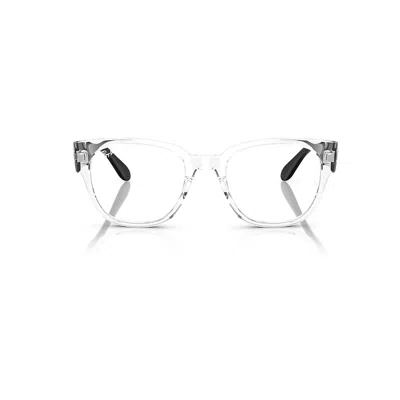 Ray Ban Rb7210 Optics Eyeglasses Black Frame Clear Lenses Polarized 50-20