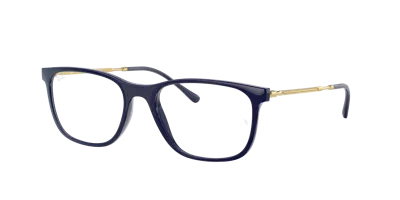 Ray Ban Rb7244 Eyeglasses Gold Frame Clear Lenses Polarized 51-20
