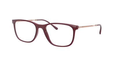 Ray Ban Rb7244 Eyeglasses Gold Frame Clear Lenses Polarized 53-21 In Rose Gold