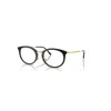 Ray Ban Eyeglasses Unisex Rb7255 Optics - Arista Gold Frame Clear Lenses Polarized 51-20 In Arista Gold